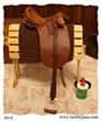 Aussie saddle made for model horses by Jana Skybova